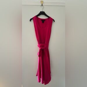 Flowing Silk Cranberry Pink Sleeveless Dress by Marc Jacobs